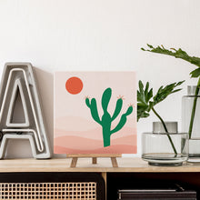 Carica l&#39;immagine nel visualizzatore di Gallery, Mini Kit da Dipingere con i Numeri 20x20cm con cornice Cactus