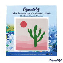 Carica l&#39;immagine nel visualizzatore di Gallery, Mini Kit da Dipingere con i Numeri 20x20cm con cornice Cactus