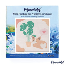 Carica l&#39;immagine nel visualizzatore di Gallery, Mini Kit da Dipingere con i Numeri 20x20cm con cornice Cagnolino innamorato