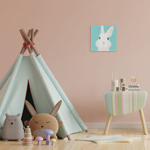 Carica l&#39;immagine nel visualizzatore di Gallery, Mini Kit da Dipingere con i Numeri 20x20cm con cornice Coniglio bianco