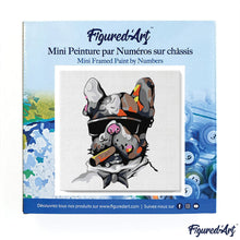 Carica l&#39;immagine nel visualizzatore di Gallery, Mini Kit da Dipingere con i Numeri 20x20cm con cornice Bull dog cool