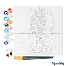 Carica l&#39;immagine nel visualizzatore di Gallery, Mini Kit da Dipingere con i Numeri 20x20cm con cornice Ananas