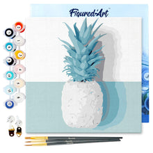 Carica l&#39;immagine nel visualizzatore di Gallery, Mini Kit da Dipingere con i Numeri 20x20cm con cornice Ananas