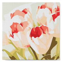 Carica l&#39;immagine nel visualizzatore di Gallery, Mini Kit da Dipingere con i Numeri 20x20cm con cornice Petali di tulipano