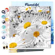 Carica l&#39;immagine nel visualizzatore di Gallery, Mini Kit da Dipingere con i Numeri 20x20cm con cornice Pretty Daisies