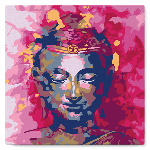 Mini Kit da Dipingere con i Numeri 20x20cm con cornice Prezioso Buddha