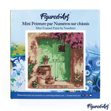 Carica l&#39;immagine nel visualizzatore di Gallery, Mini Kit da Dipingere con i Numeri 20x20cm con cornice Ingresso fiorito