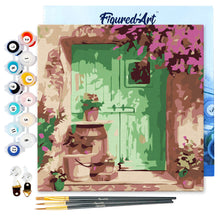 Carica l&#39;immagine nel visualizzatore di Gallery, Mini Kit da Dipingere con i Numeri 20x20cm con cornice Ingresso fiorito