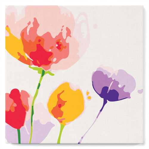 Mini Kit da Dipingere con i Numeri 20x20cm con cornice Petali colorati