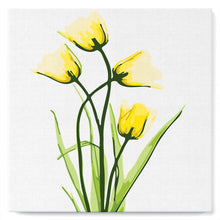 Carica l&#39;immagine nel visualizzatore di Gallery, Mini Kit da Dipingere con i Numeri 20x20cm con cornice Bei fiori gialli