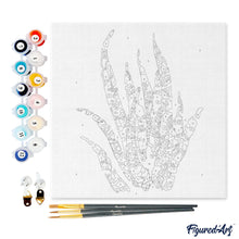 Carica l&#39;immagine nel visualizzatore di Gallery, Mini Kit da Dipingere con i Numeri 20x20cm con cornice Sansevieria