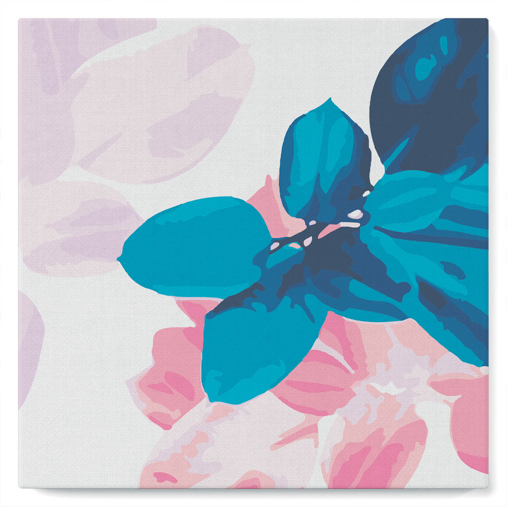Mini Kit da Dipingere con i Numeri 20x20cm con cornice Foliage 2