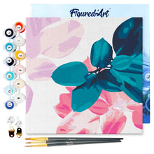 Carica l&#39;immagine nel visualizzatore di Gallery, Mini Kit da Dipingere con i Numeri 20x20cm con cornice Foliage 2
