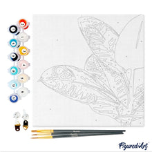 Carica l&#39;immagine nel visualizzatore di Gallery, Mini Kit da Dipingere con i Numeri 20x20cm con cornice Ficus