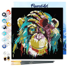 Carica l&#39;immagine nel visualizzatore di Gallery, Mini Kit da Dipingere con i Numeri 20x20cm con cornice Babbuino Pop Art
