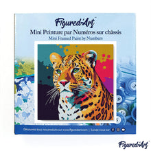 Carica l&#39;immagine nel visualizzatore di Gallery, Mini Kit da Dipingere con i Numeri 20x20cm con cornice Leopardo Pop Art Astratto