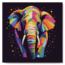 Carica l&#39;immagine nel visualizzatore di Gallery, Mini Kit da Dipingere con i Numeri con cornice Elefante Pop Art Astratto