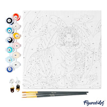 Carica l&#39;immagine nel visualizzatore di Gallery, Mini Kit da Dipingere con i Numeri 20x20cm con cornice Tigre del Bengala Tropicale