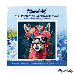 Mini Kit da Dipingere con i Numeri 20x20cm con cornice Lama Fantasy con Fiori