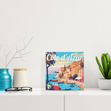 Carica l&#39;immagine nel visualizzatore di Gallery, Mini Kit da Dipingere con i Numeri 20x20cm con cornice Costa Azzurra