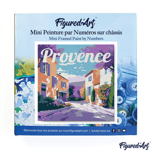 Mini Kit da Dipingere con i Numeri 20x20cm con cornice Primavera in Provenza