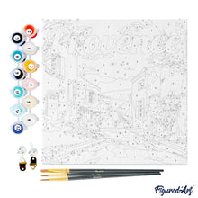 Carica l&#39;immagine nel visualizzatore di Gallery, Mini Kit da Dipingere con i Numeri 20x20cm con cornice Primavera in Provenza