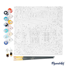 Carica l&#39;immagine nel visualizzatore di Gallery, Mini Kit da Dipingere con i Numeri 20x20cm con cornice Autunno in Provenza