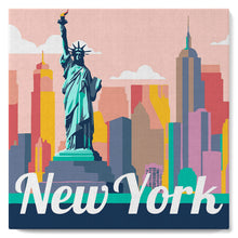 Carica l&#39;immagine nel visualizzatore di Gallery, Mini Kit da Dipingere con i Numeri con cornice Statua della Libertà New York