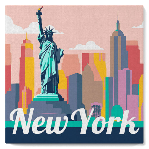 Mini Kit da Dipingere con i Numeri con cornice Statua della Libertà New York