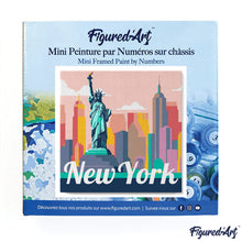 Carica l&#39;immagine nel visualizzatore di Gallery, Mini Kit da Dipingere con i Numeri 20x20cm con cornice Statua della Libertà New York