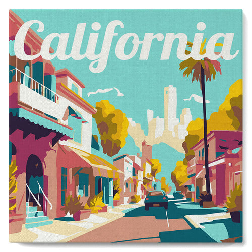 Mini Kit da Dipingere con i Numeri con cornice Strada della California