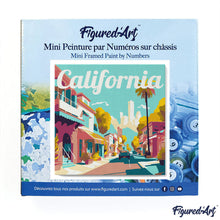 Carica l&#39;immagine nel visualizzatore di Gallery, Mini Kit da Dipingere con i Numeri 20x20cm con cornice Strada della California