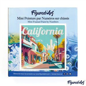 Mini Kit da Dipingere con i Numeri 20x20cm con cornice Strada della California