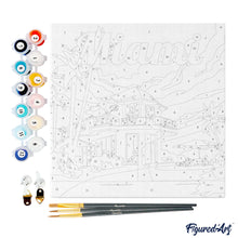 Carica l&#39;immagine nel visualizzatore di Gallery, Mini Kit da Dipingere con i Numeri 20x20cm con cornice Miami