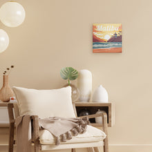 Carica l&#39;immagine nel visualizzatore di Gallery, Mini Kit da Dipingere con i Numeri 20x20cm con cornice Spiaggia di Malibu