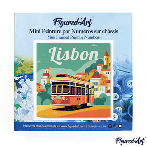 Mini Kit da Dipingere con i Numeri 20x20cm con cornice Lisbona