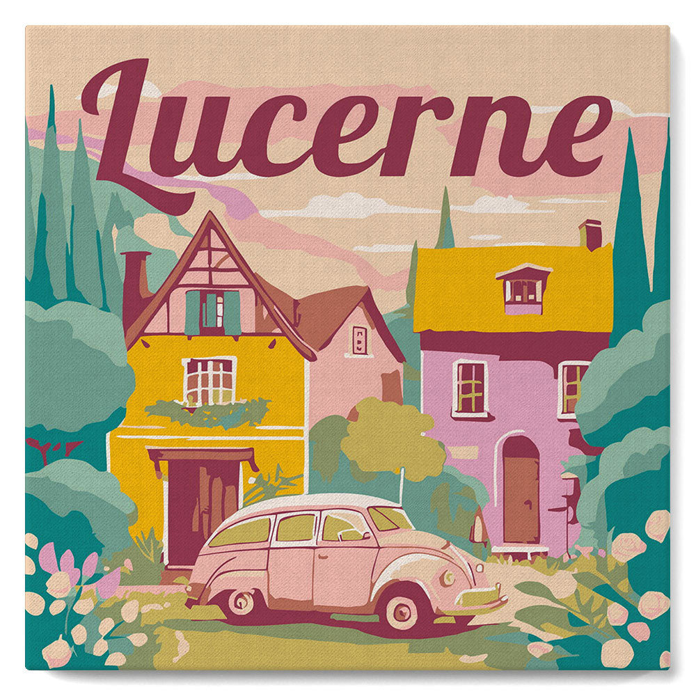 Mini Kit da Dipingere con i Numeri con cornice Lucerna