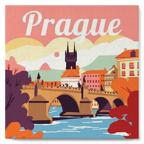 Mini Kit da Dipingere con i Numeri con cornice Praga