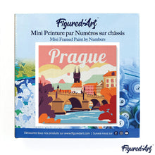 Carica l&#39;immagine nel visualizzatore di Gallery, Mini Kit da Dipingere con i Numeri 20x20cm con cornice Praga