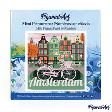 Carica l&#39;immagine nel visualizzatore di Gallery, Mini Kit da Dipingere con i Numeri 20x20cm con cornice Amsterdam