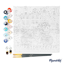 Carica l&#39;immagine nel visualizzatore di Gallery, Mini Kit da Dipingere con i Numeri 20x20cm con cornice Amsterdam