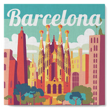 Carica l&#39;immagine nel visualizzatore di Gallery, Mini Kit da Dipingere con i Numeri con cornice Barcellona