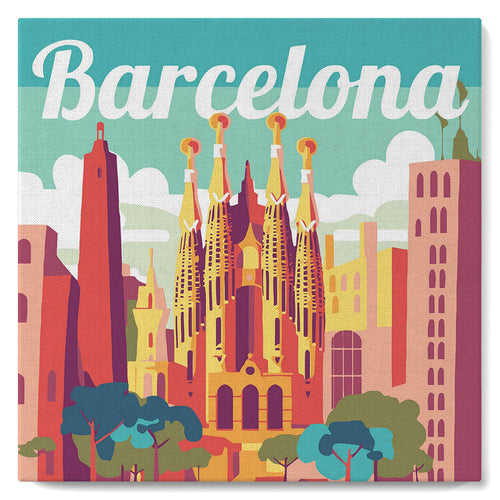 Mini Kit da Dipingere con i Numeri con cornice Barcellona