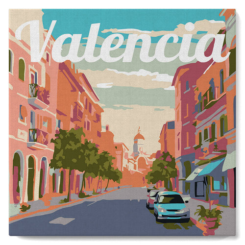 Mini Kit da Dipingere con i Numeri con cornice Valencia
