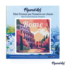 Carica l&#39;immagine nel visualizzatore di Gallery, Mini Kit da Dipingere con i Numeri 20x20cm con cornice Roma