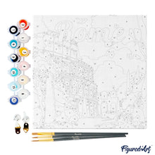 Carica l&#39;immagine nel visualizzatore di Gallery, Mini Kit da Dipingere con i Numeri 20x20cm con cornice Roma