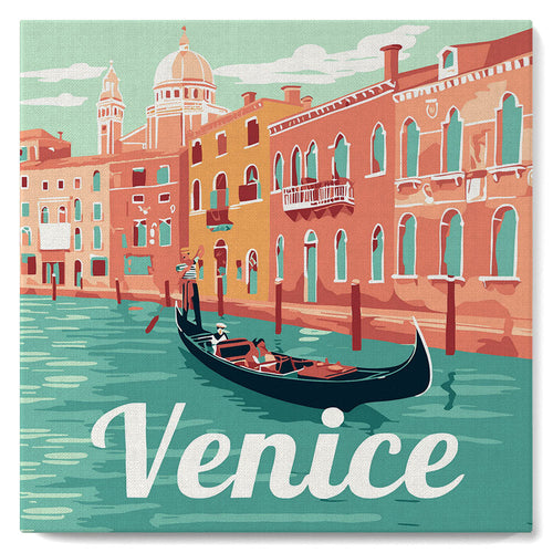 Mini Kit da Dipingere con i Numeri con cornice Venezia