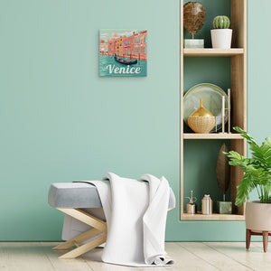 Mini Kit da Dipingere con i Numeri 20x20cm con cornice Venezia