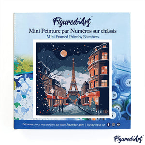 Mini Kit da Dipingere con i Numeri 20x20cm con cornice Natale a Parigi