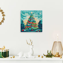 Carica l&#39;immagine nel visualizzatore di Gallery, Mini Kit da Dipingere con i Numeri 20x20cm con cornice Magico Natale